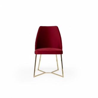 Roter Designer Stuhl Metallrahmen Esszimmer Edelstahlstuhl StÃ¼hle Neu