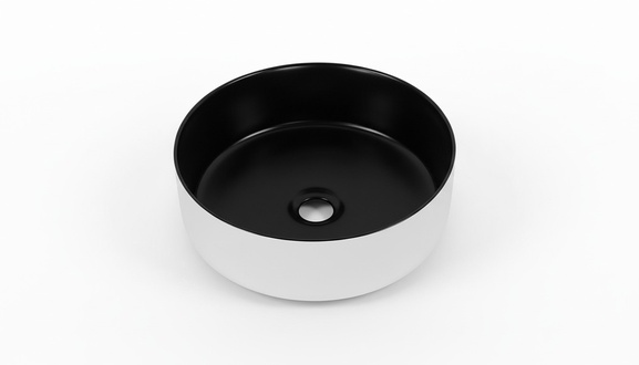 Runde Rundbecken Aufsatz waschbecken Schwarz WeiÃ Becken