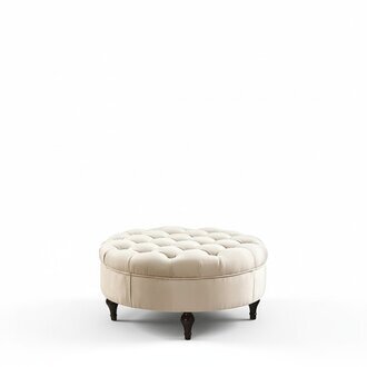 Runder Chesterfield Polster Hocker FuÃhocker Ottomane Rund Sofa Beistell