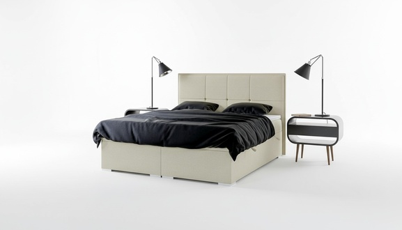 Schlafzimmer Bett Polster Stoff Design Luxus MÃ¶bel Doppelbett Boxspringbett
