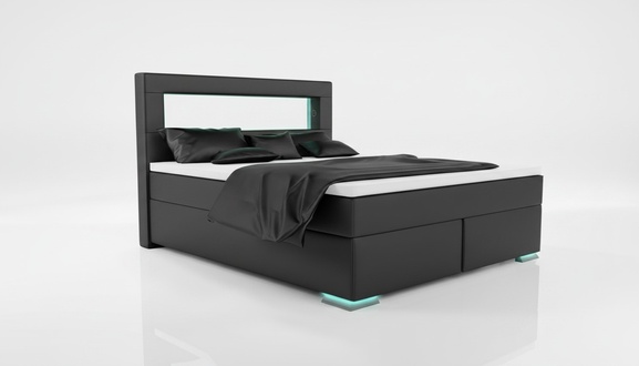 Schlafzimmer Bett Textil Luxus Polster Einrichtung 180x200 MÃ¶bel Doppelbett Neu