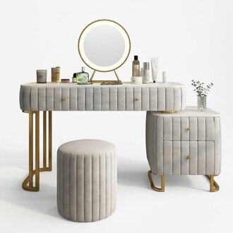 Schminktisch Spiegel Hocker Komplett Kommode Schlafzimmer LuxusmÃ¶bel