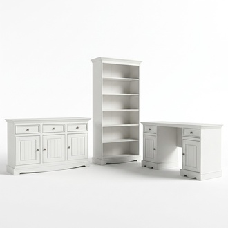 SekretÃ¤r Set Kolonial Stil Schreibtisch Schrank Regal Tisch Holz Tische Neu 3tlg
