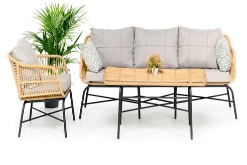 Set 3tlg GartenMÃ¶bel SitzmÃ¶bel Sofagarnitur Terrasse Sofa Couch Moderne Neu