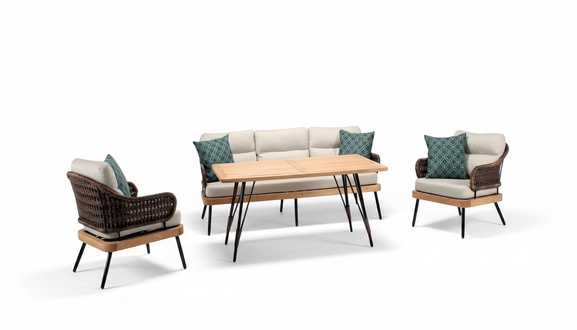 Sofagarnitur Outdoor Sitzgruppe Lounge Set MÃ¶bel Polyrattan Garten MÃ¶bel 4tlg