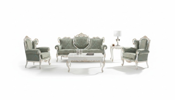 Sofagarnitur Set Couch Klassische Barock MÃ¶bel Wohnzimmer Couch 5tlg. Sofa Tisch