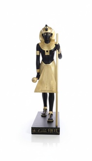 Stehleuchte Skulptur Figur Lampen Leuchte Ãgypten Gold Schwarz Statue Figuren