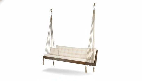Stilvolles HÃ¤ngesofa Designer GartenmÃ¶bel Terrassen Holz Polstersofa