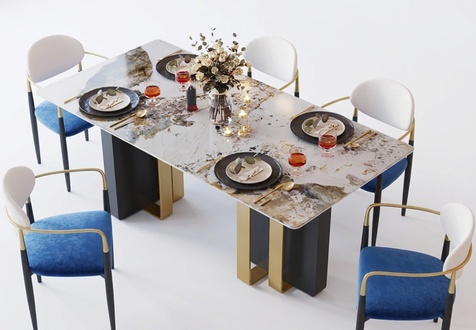Tisch Marmor Stil KÃ¼che Moderner Esstisch Tische Esszimmer Luxus MÃ¶bel Design