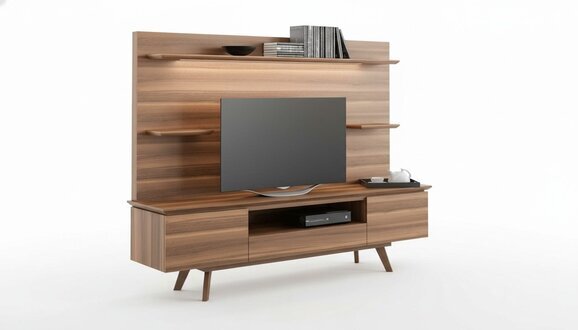 Walnuss natur Luxus Regale Moderne Wohnzimmer MÃ¶bel HÃ¤ngeregale Neu