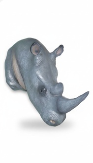 Wand TrophÃ¤e Kopf Nashorn Figur Statue Skulptur Figuren Skulpturen