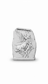 Wandrelief Steinplatte Bild Engel Antik Stil Relief Steinguss Wand