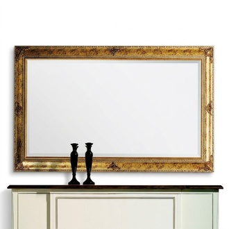Wandspiegel Holz Rahmen HÃ¤ngespiegel Goldener Spiegel Wandspiegel Wohnzimmer Neu
