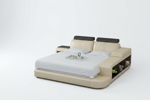 Wasserbett Hotel Doppelbett Betten Mit USB Komplett Lederbett Polsterbett Wasser