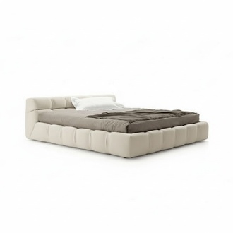 WeiÃ beige Bett Schlafzimmer Betten Doppelbetten Schlafbetten Textil