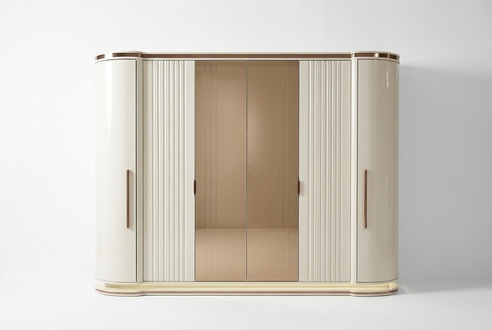 WeiÃer Holz Kleiderschrank im eleganten Design fÃ¼r Schlafzimmer