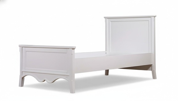 WeiÃes Holzbett im eleganten Design