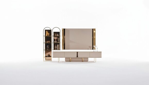 Wohnzimmer Luxus tv Schrank rtv MÃ¶bel SchrÃ¤nke Holz Lowboard neu beige
