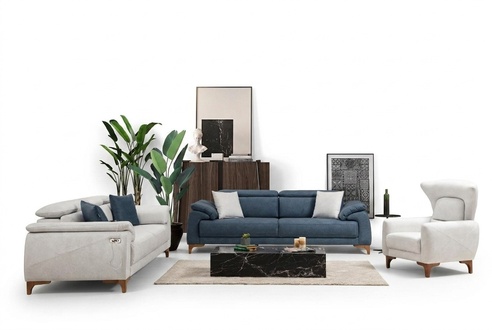 Wohnzimmer Set Modern Luxus Sofagarnitur 3 tlg Polster MÃ¶bel Textil Neu