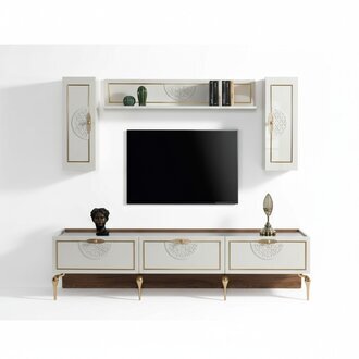 Wohnzimmer Sideboard WohnwÃ¤nde SchrÃ¤nke Regal Schrank Design 3tlg Neu