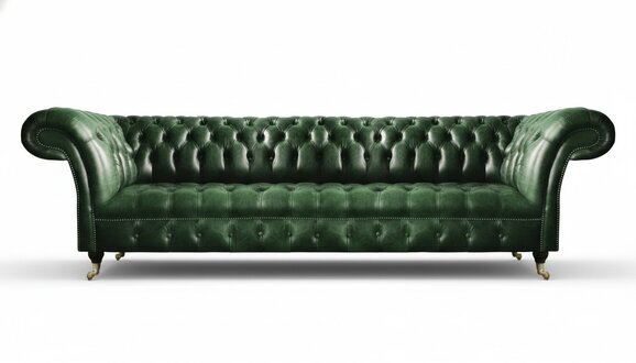 Wohnzimmer Sofa Viersitzer Couch Luxus Leder PolstermÃ¶bel Chesterfield