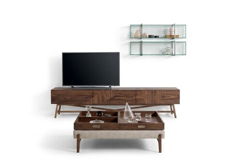 Wohnzimmer Tv-StÃ¤nder mit 2x Wandregal Luxus Design Sideboarad Wohnwand
