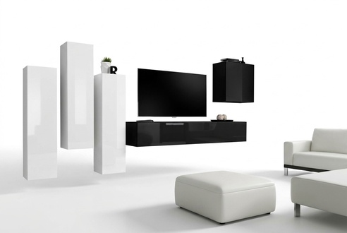 Wohnzimmer Wandschrank Luxus Garnitur TV-StÃ¤nder Modern MÃ¶bel Holz Designer