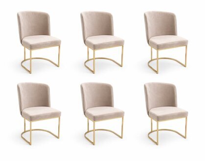 Esszimmer Rosa 6x StÃ¼hle Holz Luxus Sessel Wohnzimmer MÃ¶bel 6tlg. Sofort